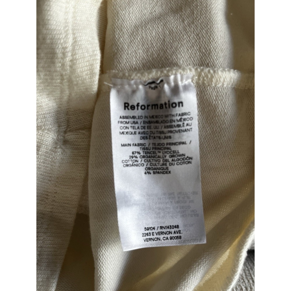 Reformation Elio Knit Top In In Reflection Off Shoulder, Size Small - Picture 5 of 5